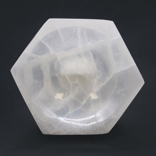 Szelenit hatszög tál - 10 cm