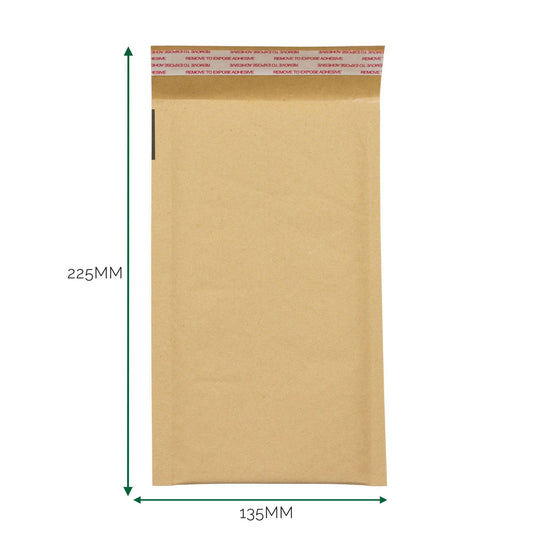 Kraft Párnázott Buborékos Boríték (135x225+40mm)