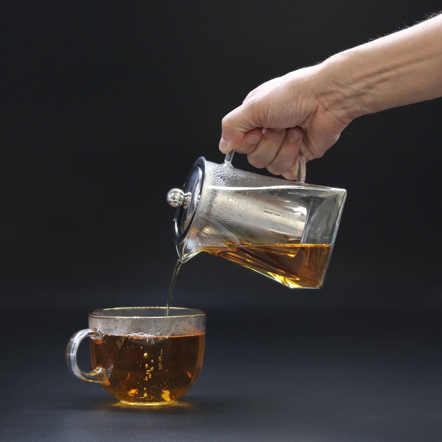 Üveg teafőző torony alakú – 780 ml