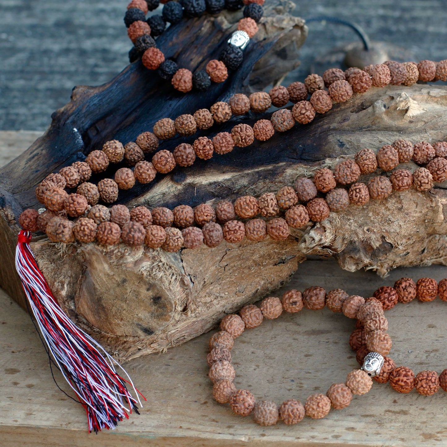 108 szemes Rudraksha Mala – Natúr