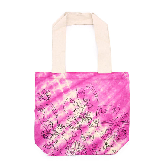 Batikolt pamut táska (6oz) - 38x42x12cm - Pretty Face - Magento - Natúr fül