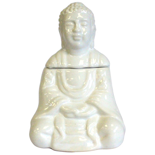 Ülő Buddha aromalámpa – fehér