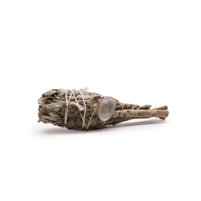 Füstölőpálca – Spirituális gyógyító zsályafáklya (ametiszt) 10 cm