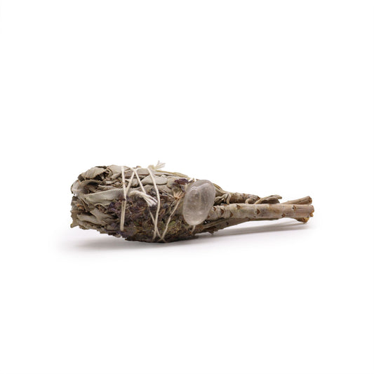 Füstölőpálca – Spirituális gyógyító zsályafáklya (ametiszt) 10 cm