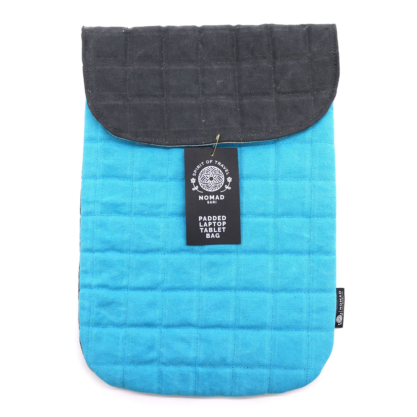 Párnázott laptop tok – fantasztikus türkiz – 14oz kőmosott