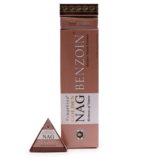 42g Jumbo Golden Nag - Benzoin Visszafolyós Füstölő Kúpok
