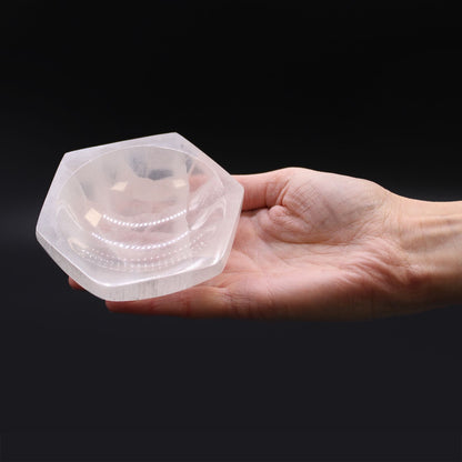 Szelenit hatszög tál - 10 cm