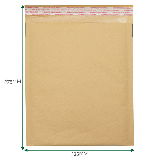 Kraft bélelt buborékos boríték (235x275+40 mm)