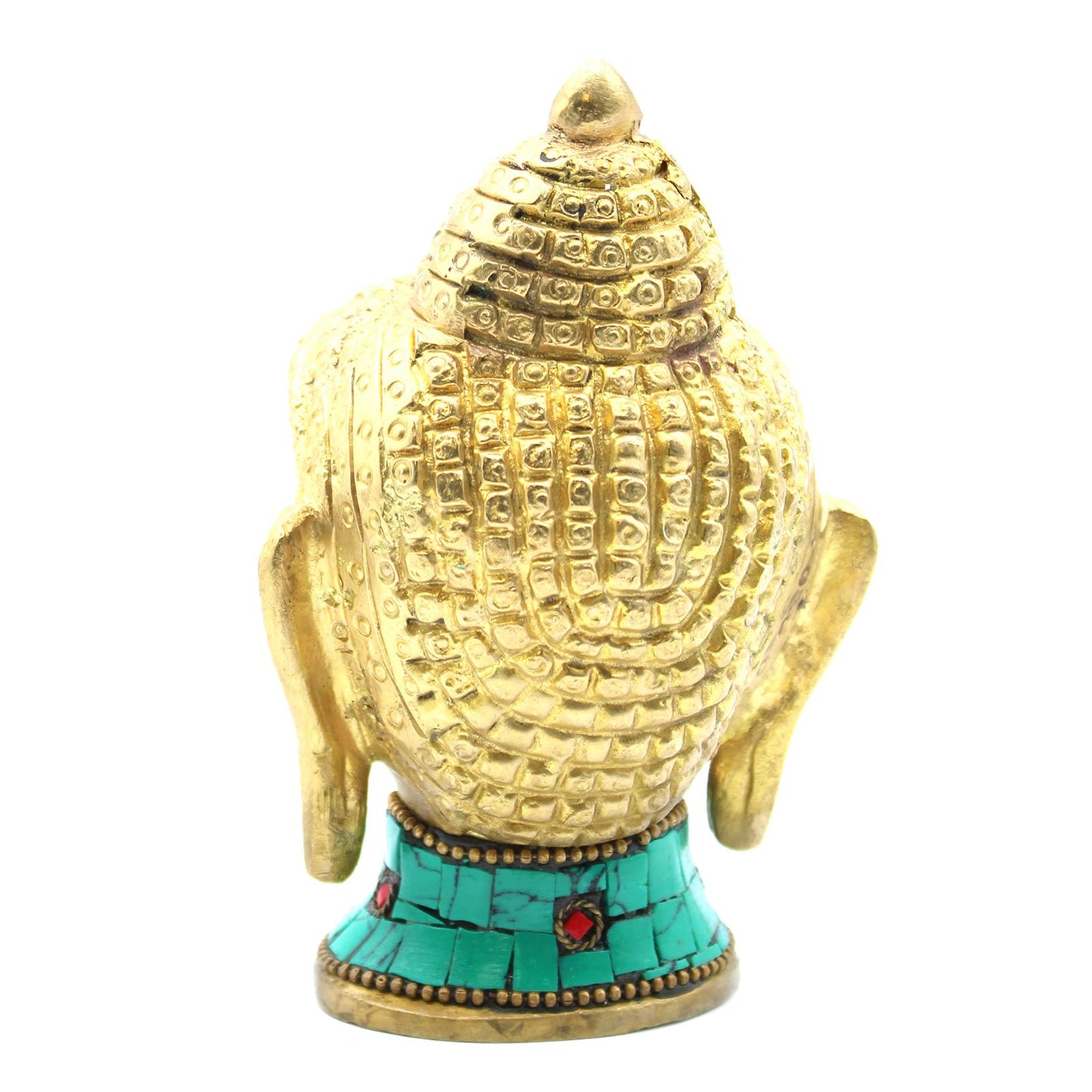 Sárgaréz Buddha figura - Nagy fej - 11,5 cm