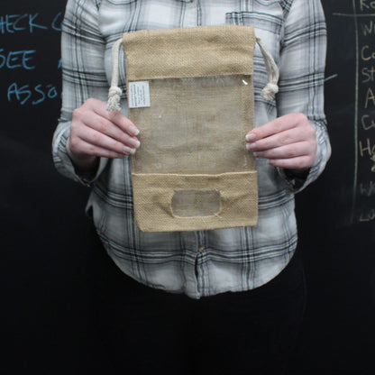 Jute Window Bag 25x16cm & pocket 
