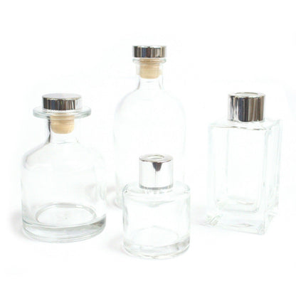 100 ml-es hosszú, négyzet alakú nádpálcás diffúzorüveg - átlátszó
