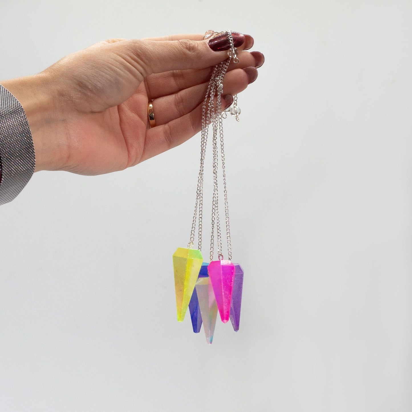 Hatszögletű inga - Aurora Kristálykék - 4cm