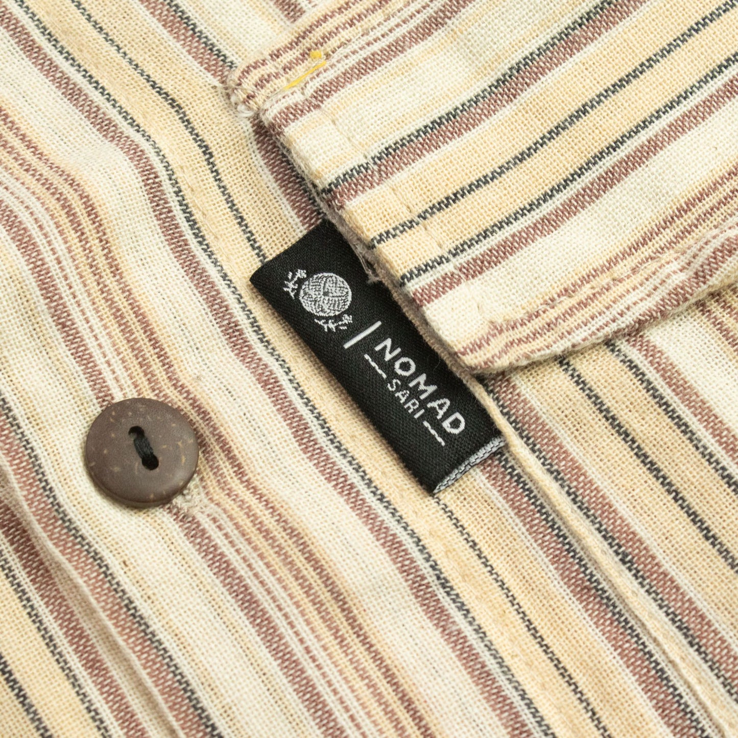 Nomad Sari Grandad Shirt - Brown Beige