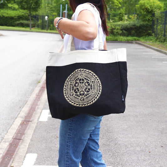 Túlméretezett Shopper Táska Csokoládé, Kőmosott, 14oz - Freedom Chakra