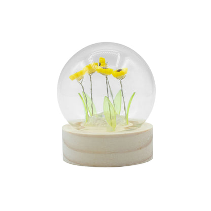 Floral Glow kerti kupola – 5 napraforgó – LED akkumulátoros
