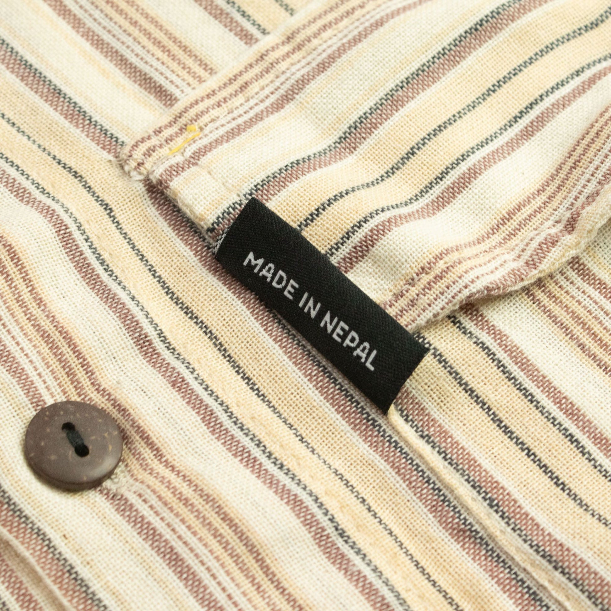 Nomad Sari Grandad Shirt - Brown Beige
