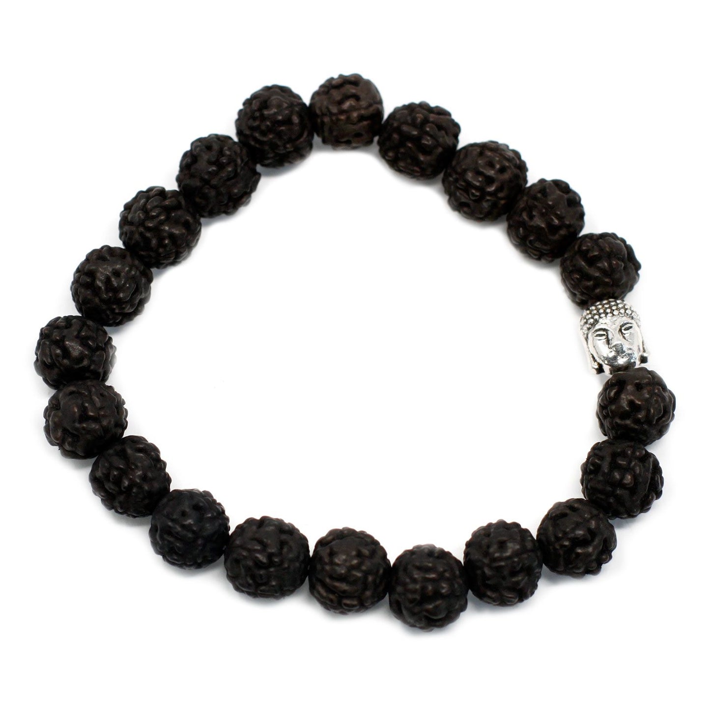 Rudraksha Buddha karkötő Mala - Sötét