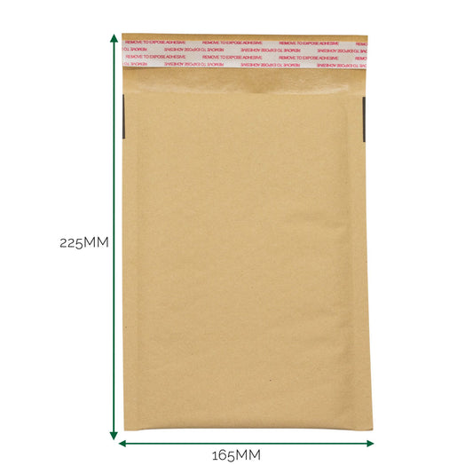Kraft Párnázott Buborékos Boríték (165x225+40mm)