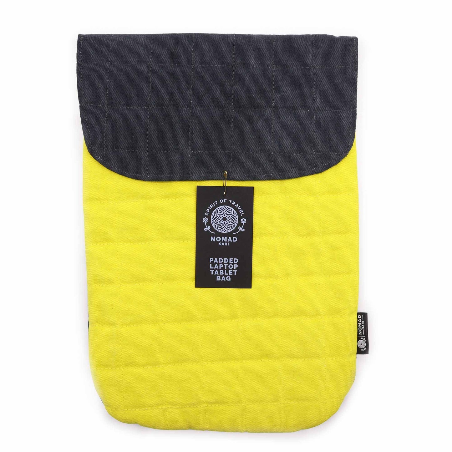 13 hüvelykes párnázott laptop tok – őrült sárga – 14 oz-os kőmosott farmer