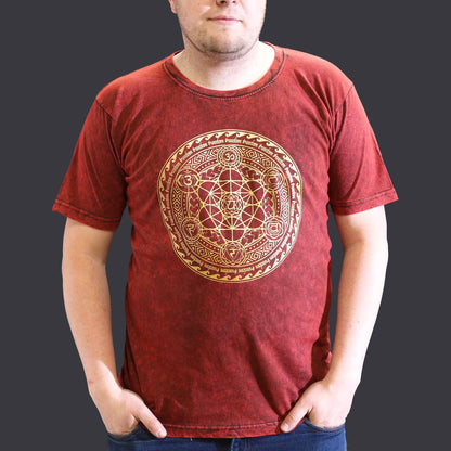 Nomad Sari Kőmosott Pamut Póló – Csakra – Bordó – XL