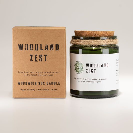 Greenman Woodwick Szója Gyertya - Erdei pezsgés