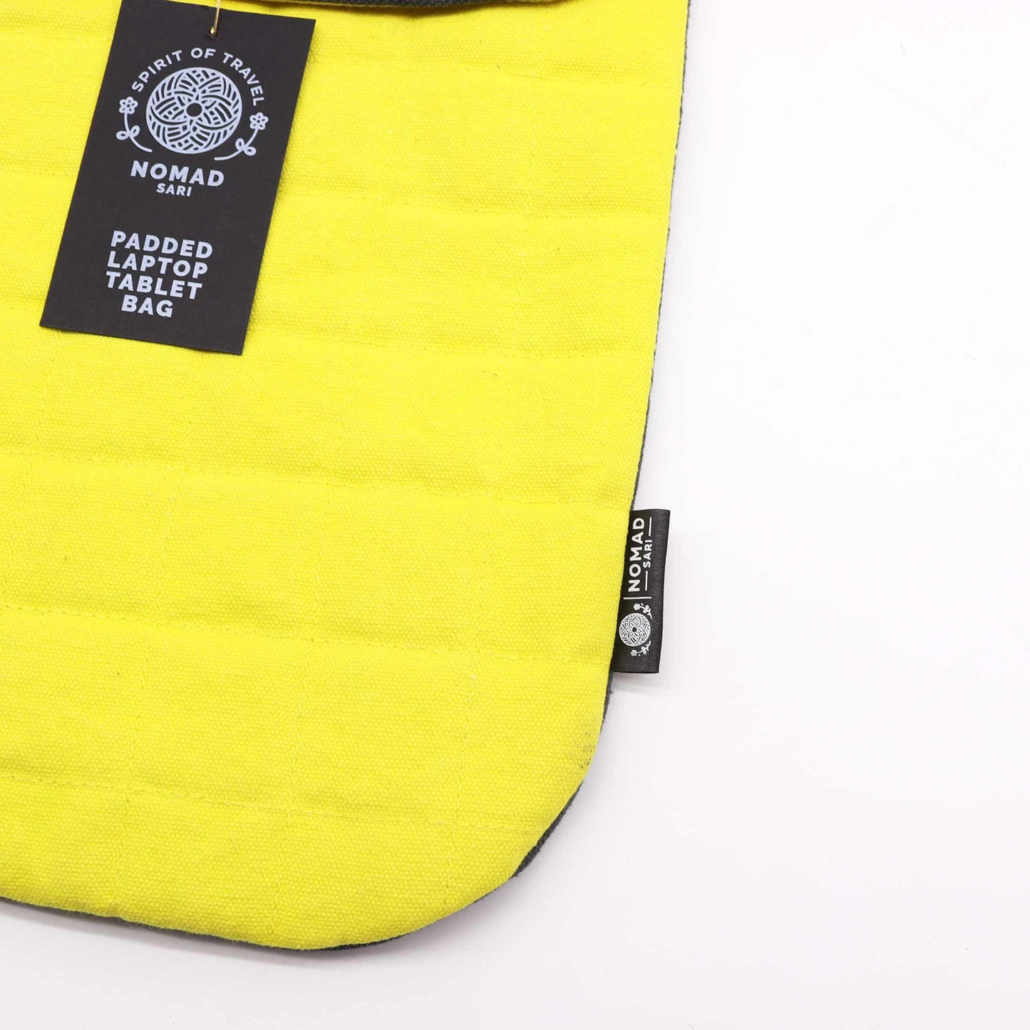 13 hüvelykes párnázott laptop tok – őrült sárga – 14 oz-os kőmosott farmer