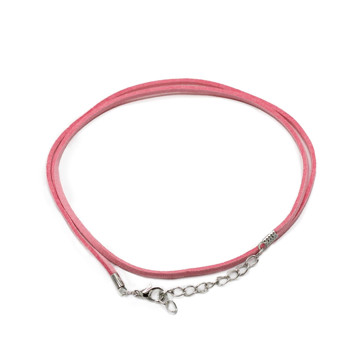 Műbőr hatású velúr medálzsinór csomag – 2,5 mm x 55 cm – rózsaszín A064