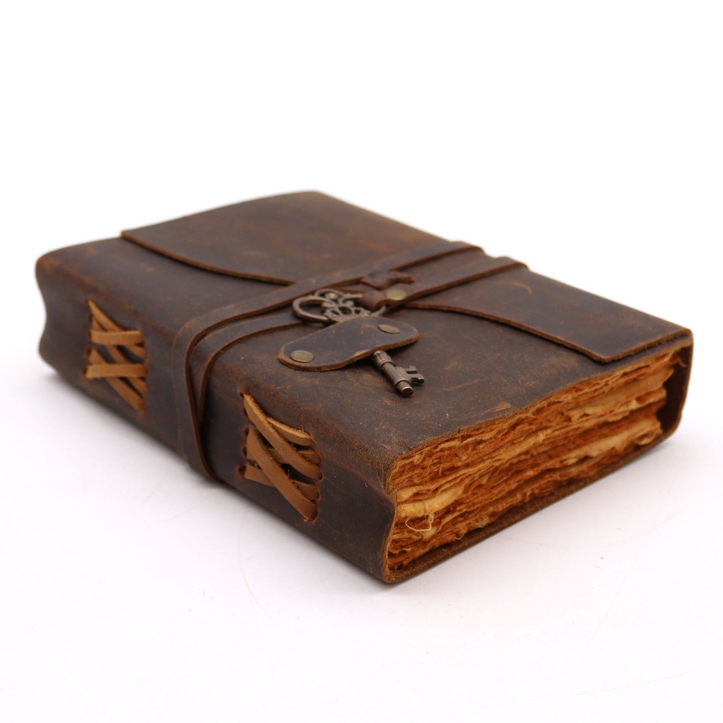 Olajozott bőr & kulcs – 200 oldalas, hullámos szélű – 13x18cm