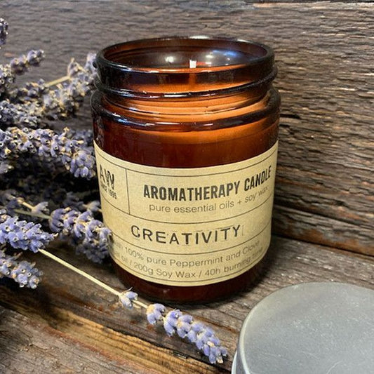 Aromaterápiás szójaviasz gyertya 200g - Kreativitás