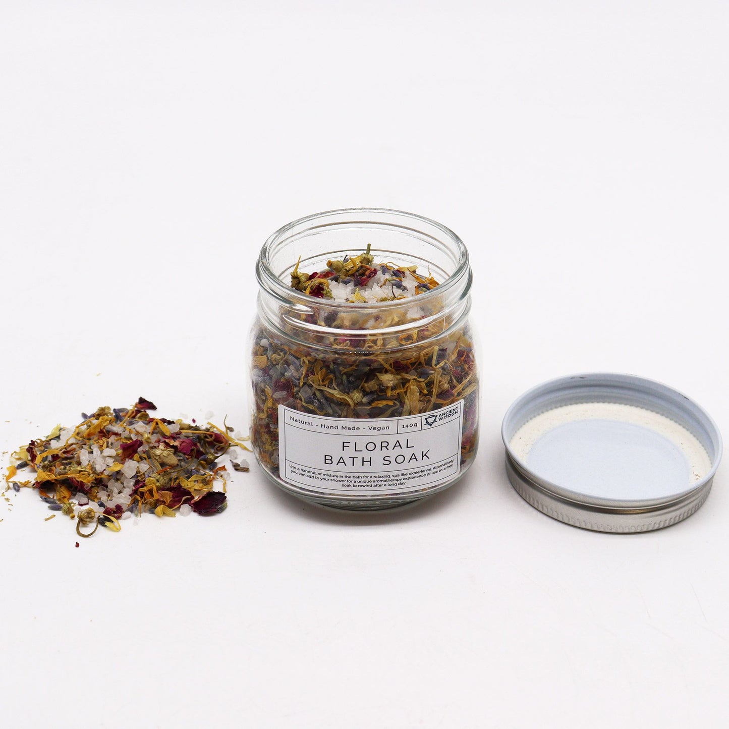 Virágos fürdősó – Természetes – 140g