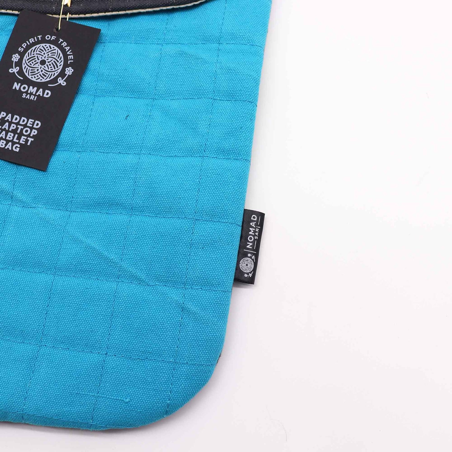 Párnázott laptop tok – fantasztikus türkiz – 14oz kőmosott