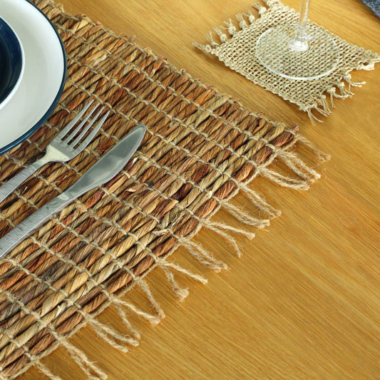 Vízijácint Természetes Alátét – Robusta és Rojtos