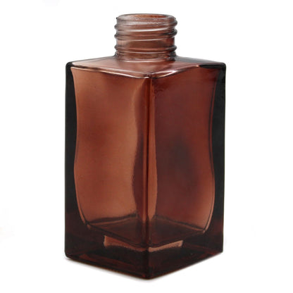 100 ml-es szögletes, hosszú pálcás diffúzorüveg - borostyán