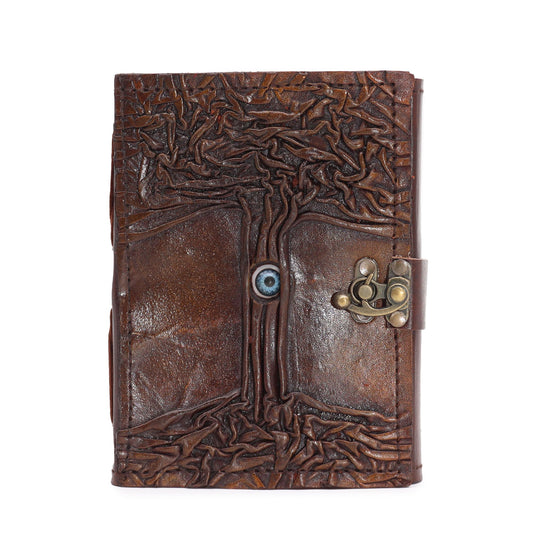 Fekete-barna könyv – Gonosz szem dekoráció – 160 kézzel vágott lap – 17x12,5 cm