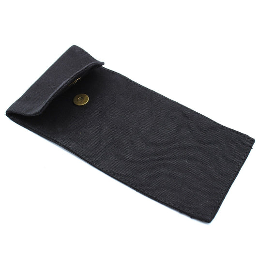 Pamut tasak drágakő arcrollerekhez 10oz - Fekete 9x19 cm