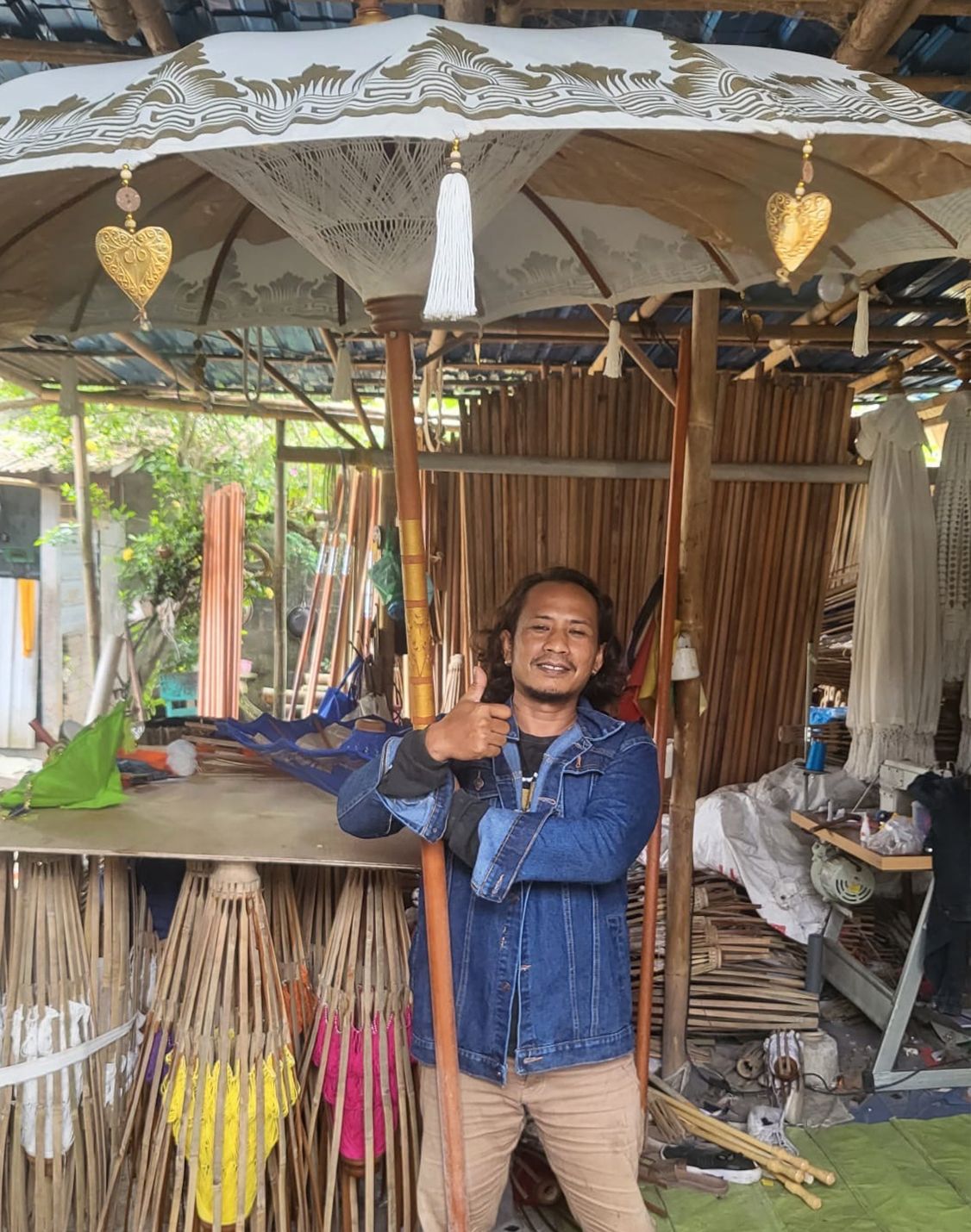 Bali Patio Napernyő - Vászon - Természetes dekor - 2m