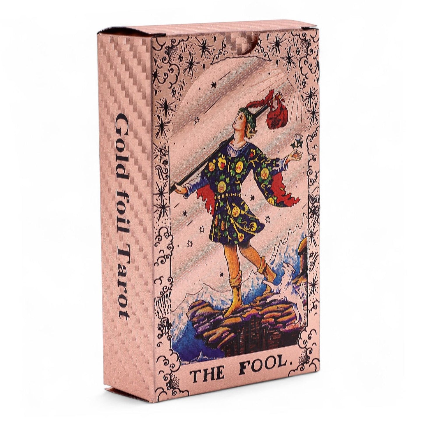 Rozé arany fóliás tarot kártya szett – Holdfázis – füzettel