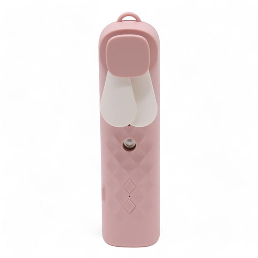 Rózsaszín Nano Mist arctisztító ventilátor és spray – USB-tölthető