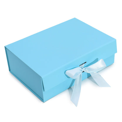 Laposra csukható díszdoboz – nagy (28,2x20,2x9,2 cm) – babakék