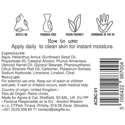 Kéz- és testápoló krém - Klementin - 300 ml