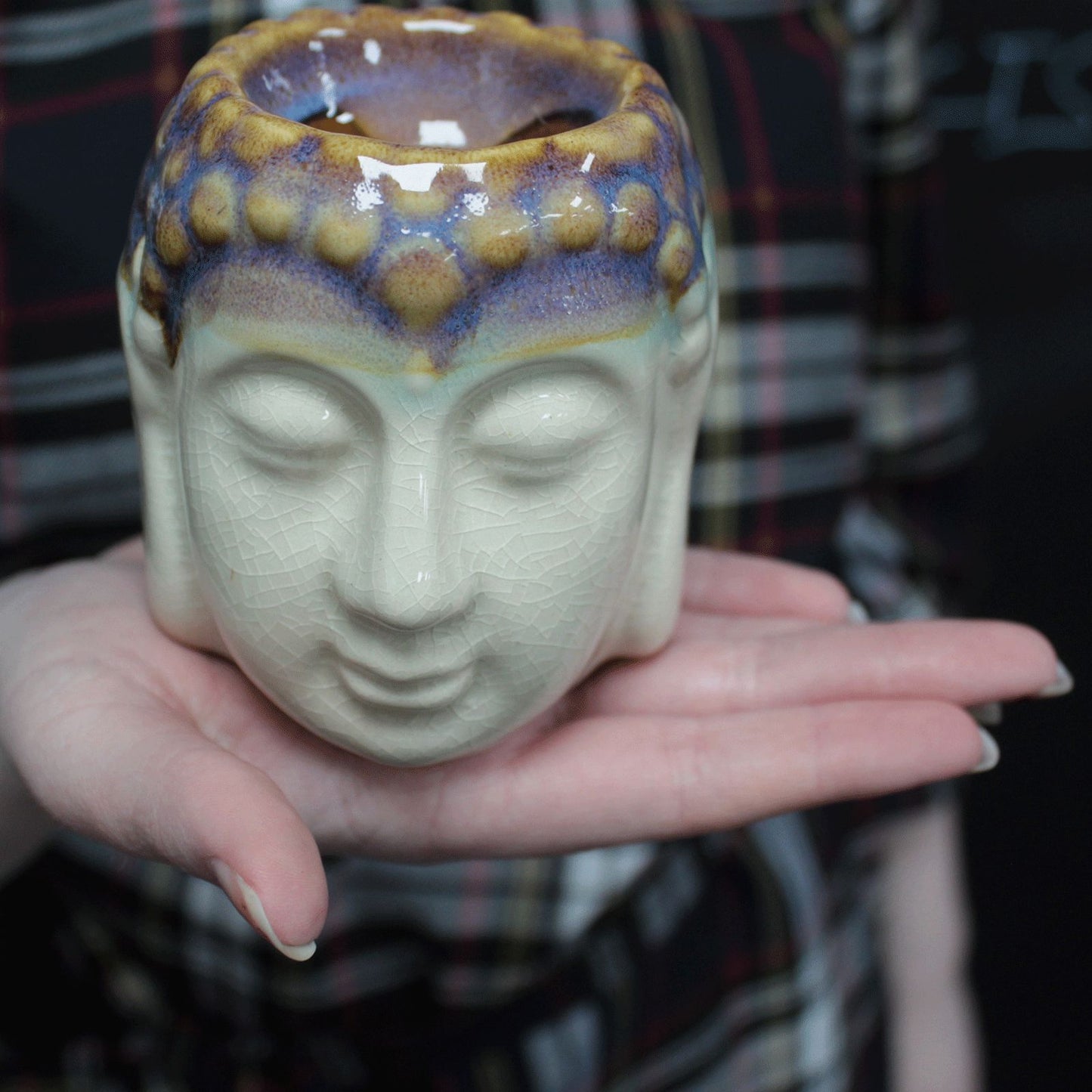 Buddha olajpárologtató - Elefántcsont és menta