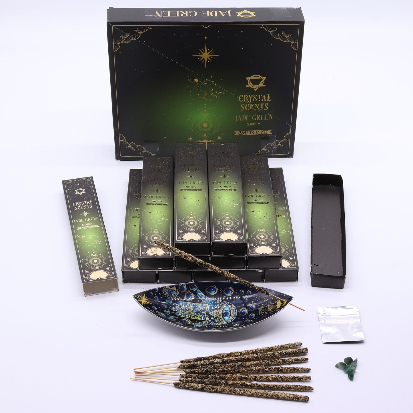 Jade Crystal Scents Tisztító Füstölő – Fűszeres