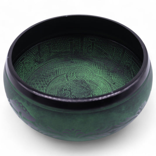 Extra hangos - Gombafödém éneklő tál - Mohazöld (23x10.5cm, 1.3kg)