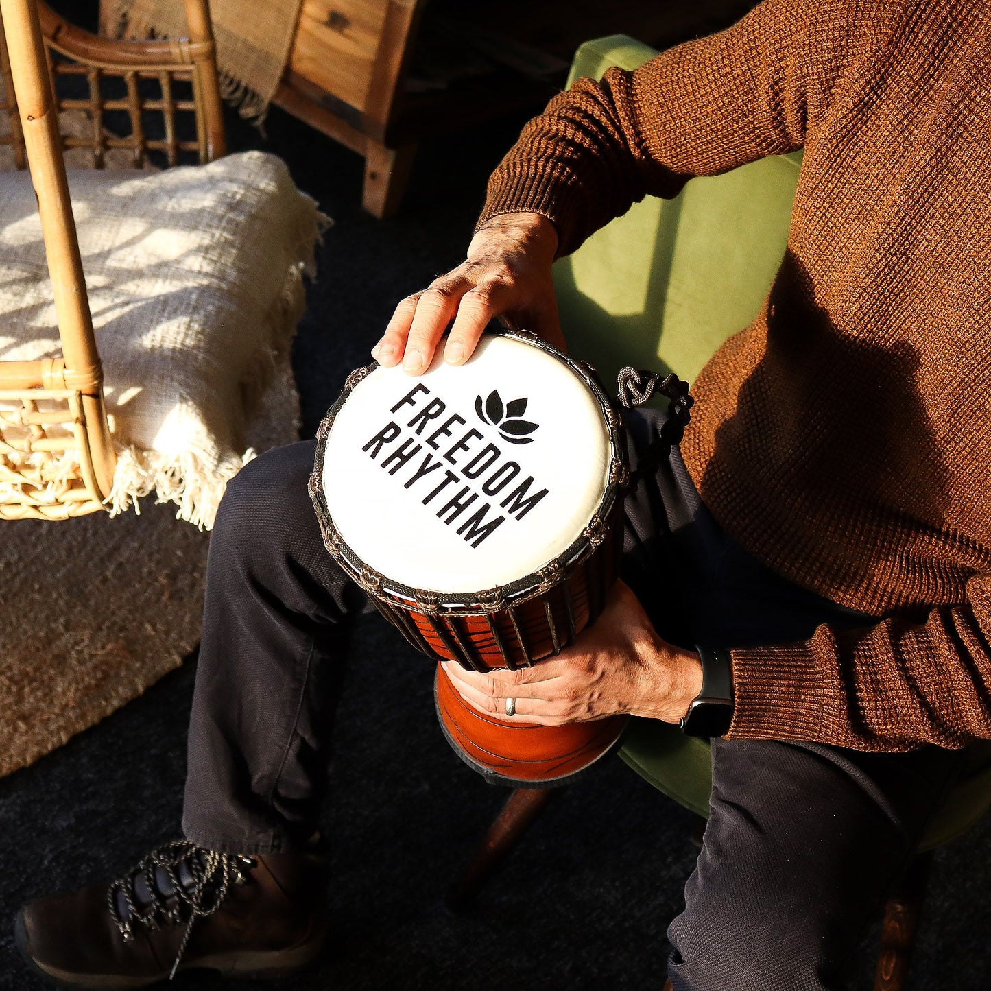 Medium Pro Djembe Dob - Freedom Rhythm (magas) - 40cm (18cm átmérő)