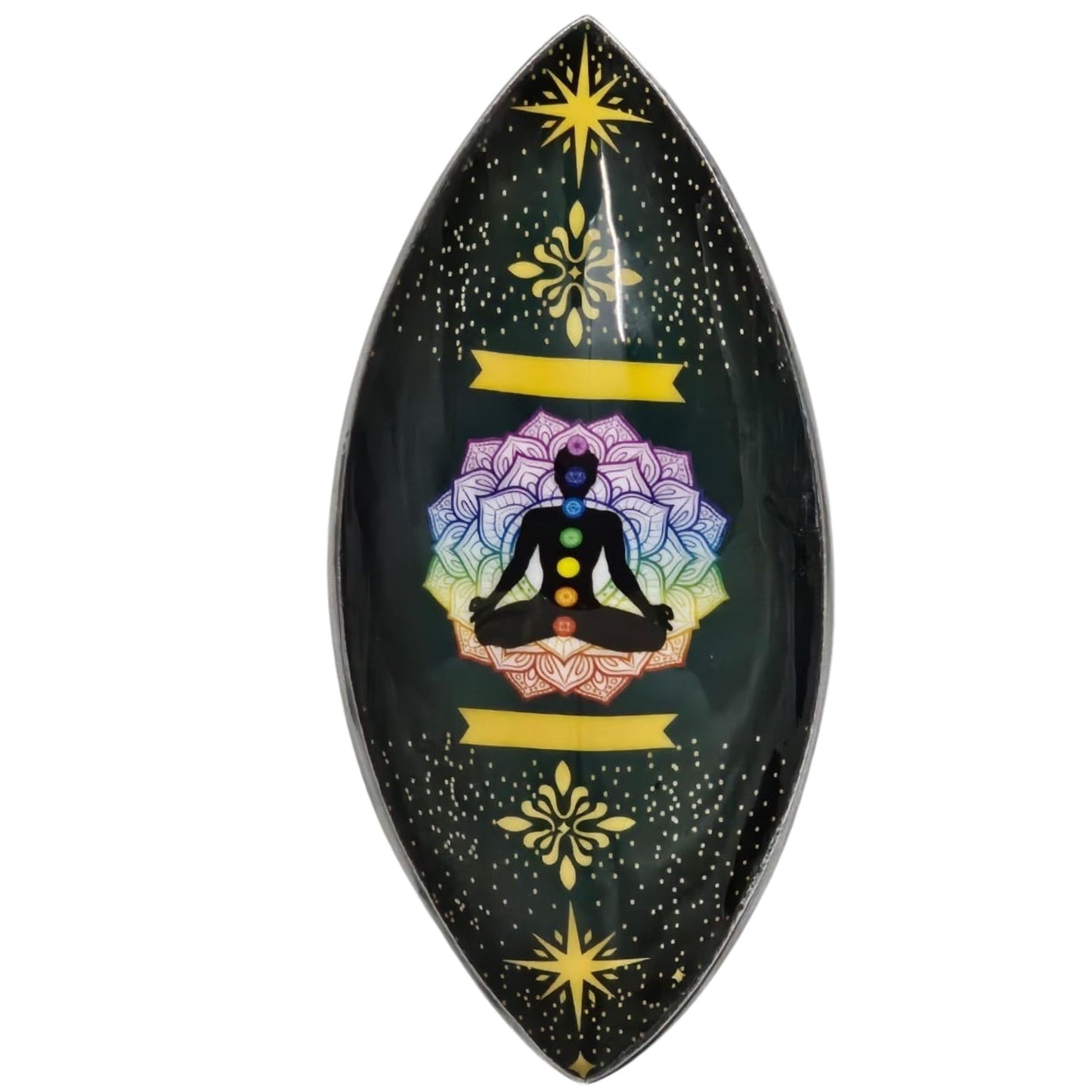 Zománcozott tömjéntartó - alumínium - lótusz Buddha csakra