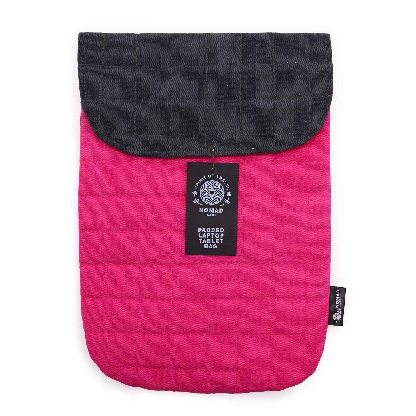 Párnázott laptoptok - Neon rózsaszín - 14oz Stonewash farmeranyag