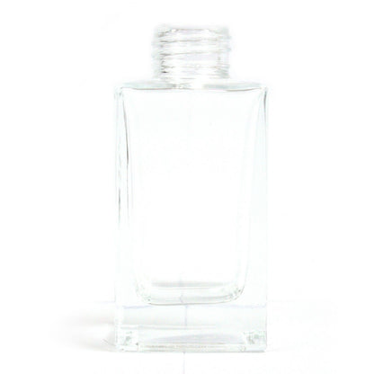 100 ml-es hosszú, négyzet alakú nádpálcás diffúzorüveg - átlátszó