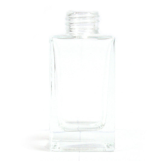 100 ml-es hosszú, négyzet alakú nádpálcás diffúzorüveg - átlátszó