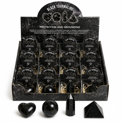 Four Gemstone Shapes - Black Tourmaline