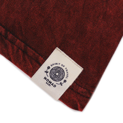Nomad Sari Stonewashed pamut póló – Mandala – Bordó – M-es